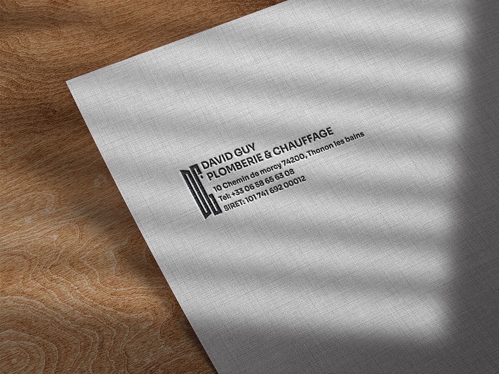 DG Plomberie stamp template