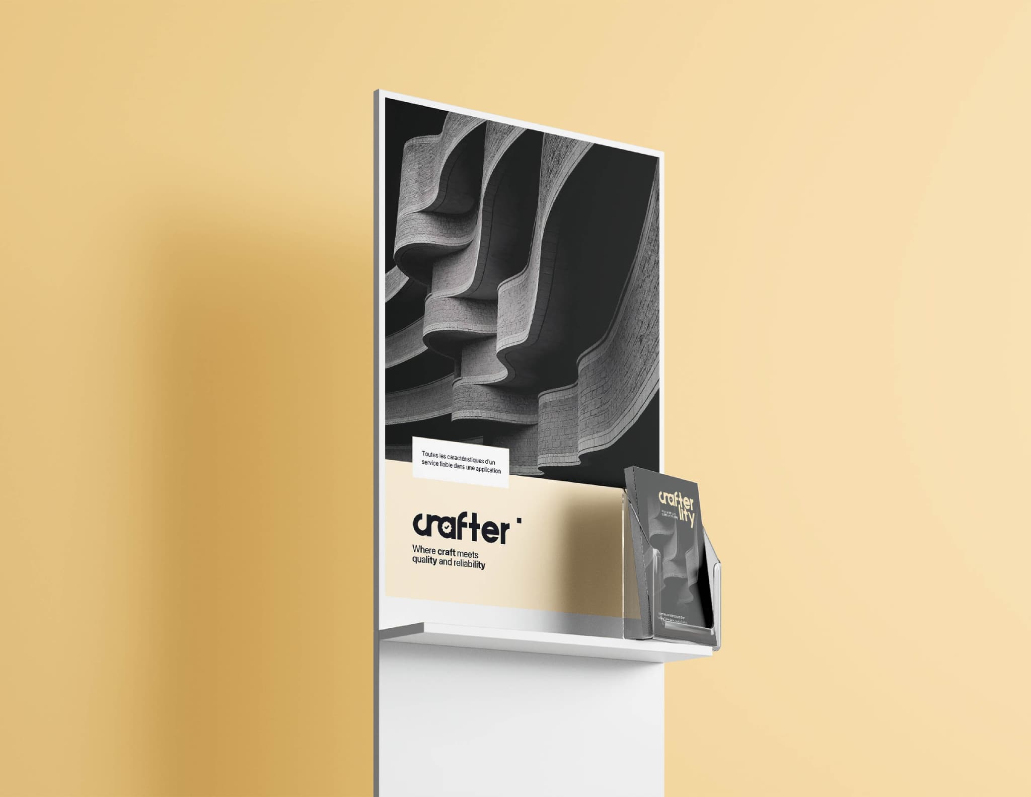 Crafterlity branding stand mockup