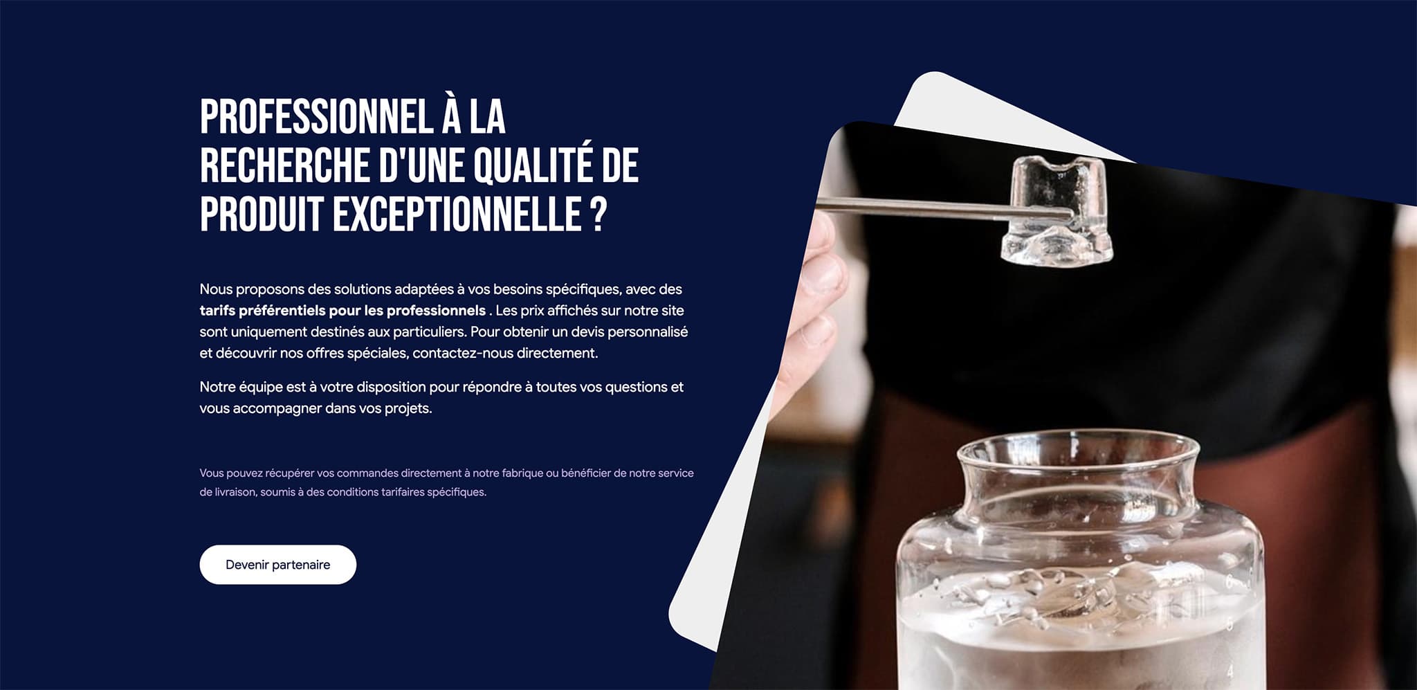 Présentation de l'offre Oli Glaçon pour les professionnels